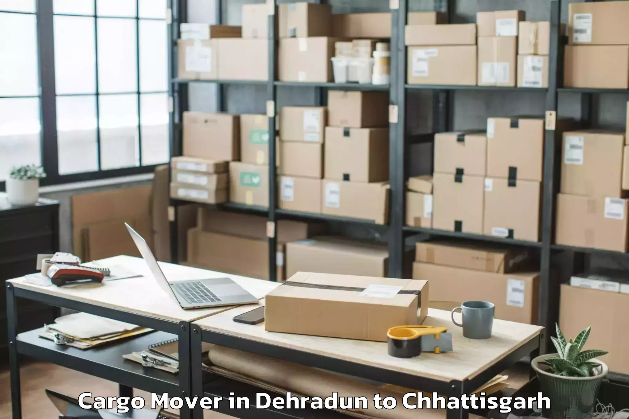 Top Dehradun to Jagdalpur Cargo Mover Available